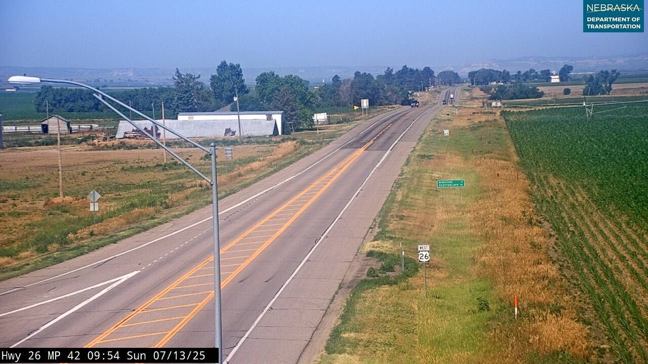 Traffic Cam Moomaw Corner › West: US 26: N of Bayard: Hwy 26 West