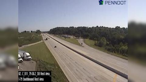 Traffic Cam South Fayette Township: I-79 @ MM 50.2 (I-79 SOUTHBOUND BRIDGEVILLE REST AREA)