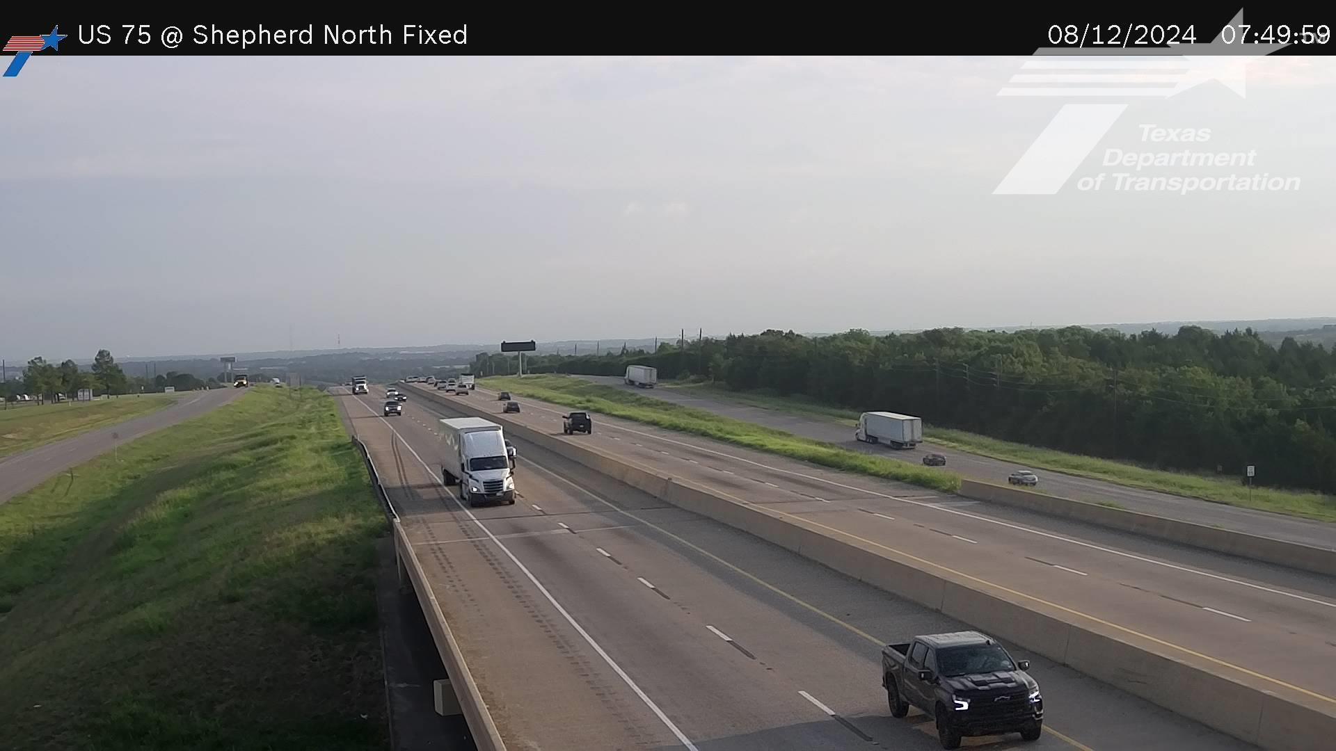 Traffic Cam Sherman › North: US 75 at Shepherd North Fixed