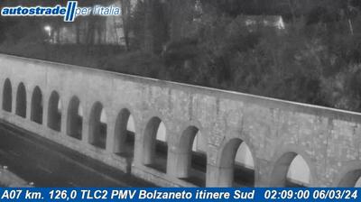 Preview delle webcam di Val Polcevera: A07 km. 126,0 TLC2 PMV Bolzaneto itinere Sud
