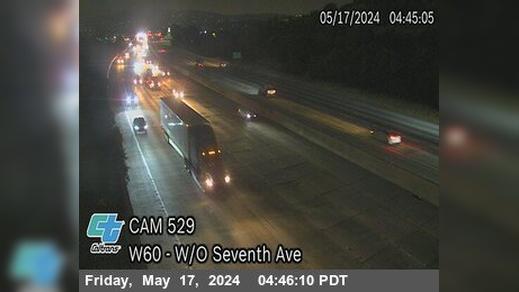 Traffic Cam Hacienda Heights › West: SR-60 : (529) West of Seventh Ave
