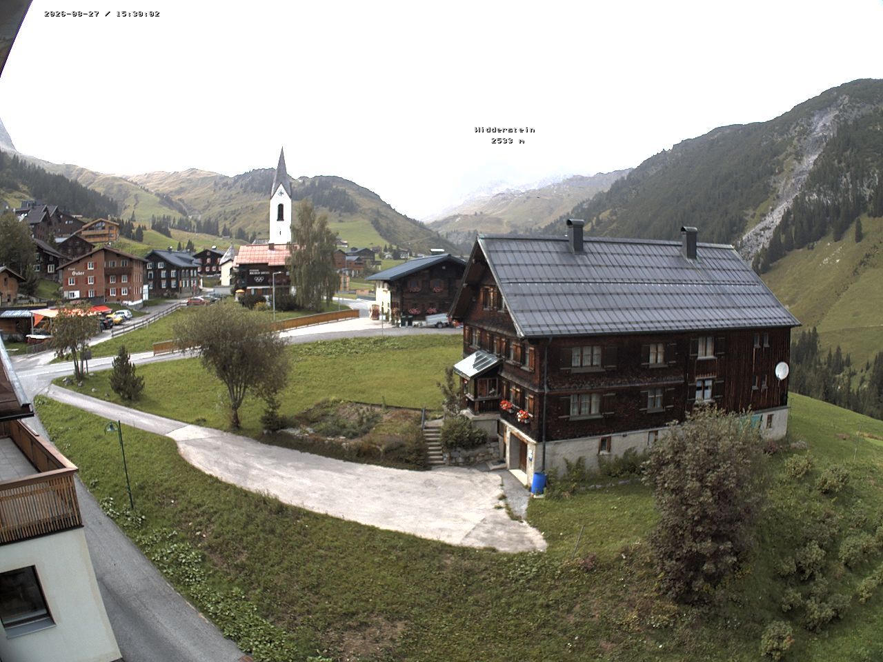 Traffic Cam Gemeinde Warth: Warth, Richtung Wander- und Skigebiet