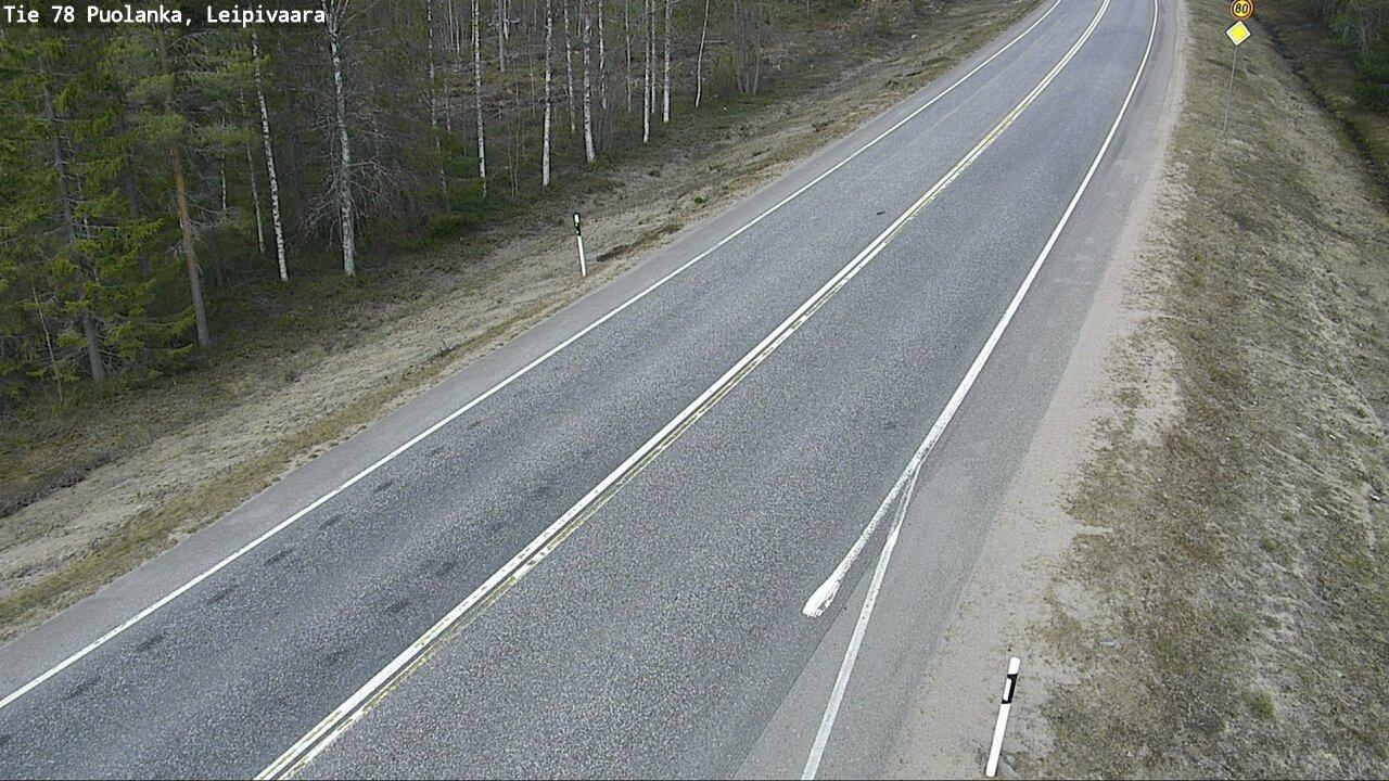 Traffic Cam Puolanka: Tie - Leipivaara - Pudasjärvi