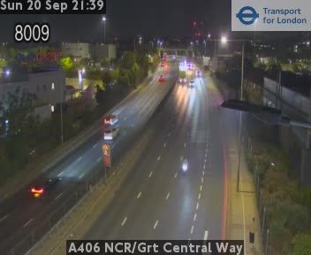 Traffic Cam London: A406 NCR/Grt Central Way