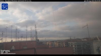 immagine della webcam nei dintorni di Castel Giubileo: webcam Roma Cinecitta'
