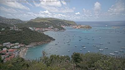 Vue webcam de jour à partir de Gustavia: St Barth Rade de