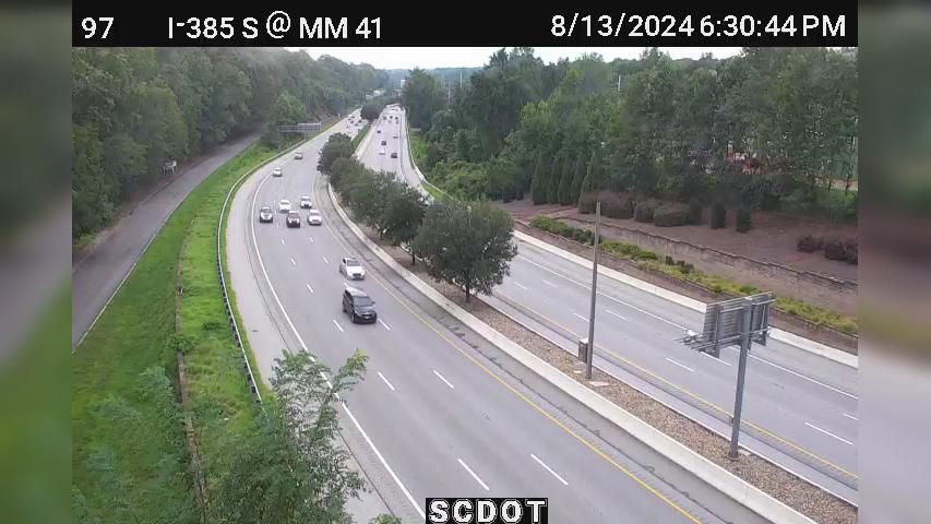 Traffic Cam Greenville: I-385 S @ MM