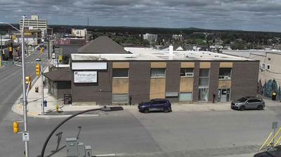 Timmins View: City Traffic and Landscape