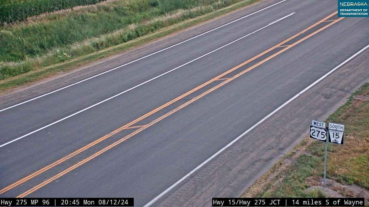 Traffic Cam Pilger: US 275: E of - 275 surface view