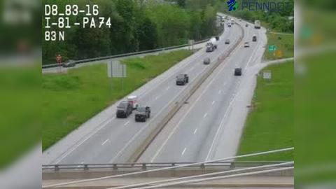 Traffic Cam York Township: I-83 @ EXIT 16 (PA 74 QUEEN ST)