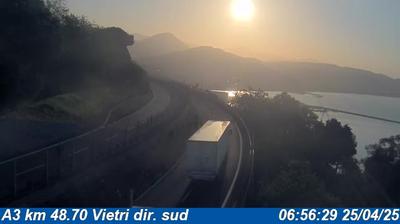 Preview delle webcam di Vietri sul Mare: A3 km 48.70 Vietri dir. sud