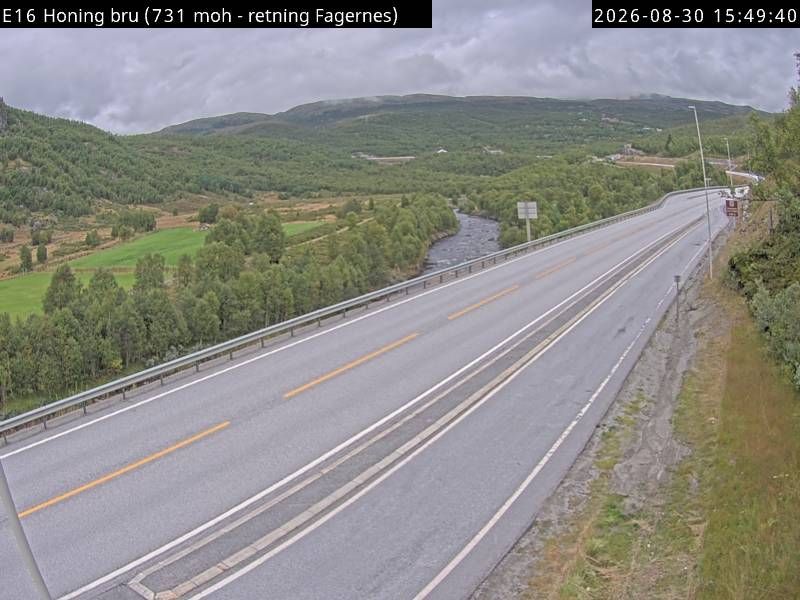 Traffic Cam Laerdal: E16 Honing bru (Tyinkrysset)