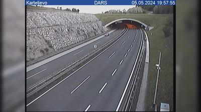 Avtocesta Ljubljana - Obrežje, vkop pri Karteljevim