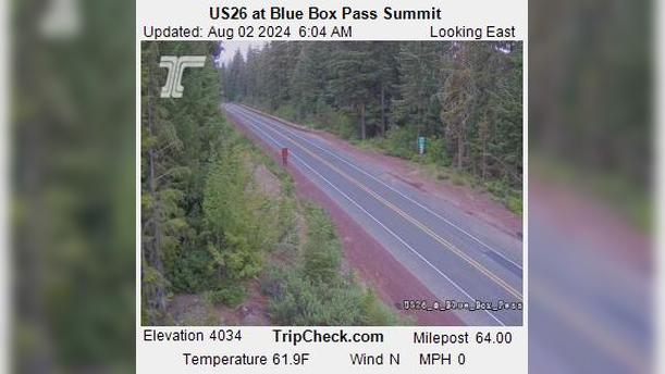 Traffic Cam Wasco: US 26 at Blue Box Pass Summit
