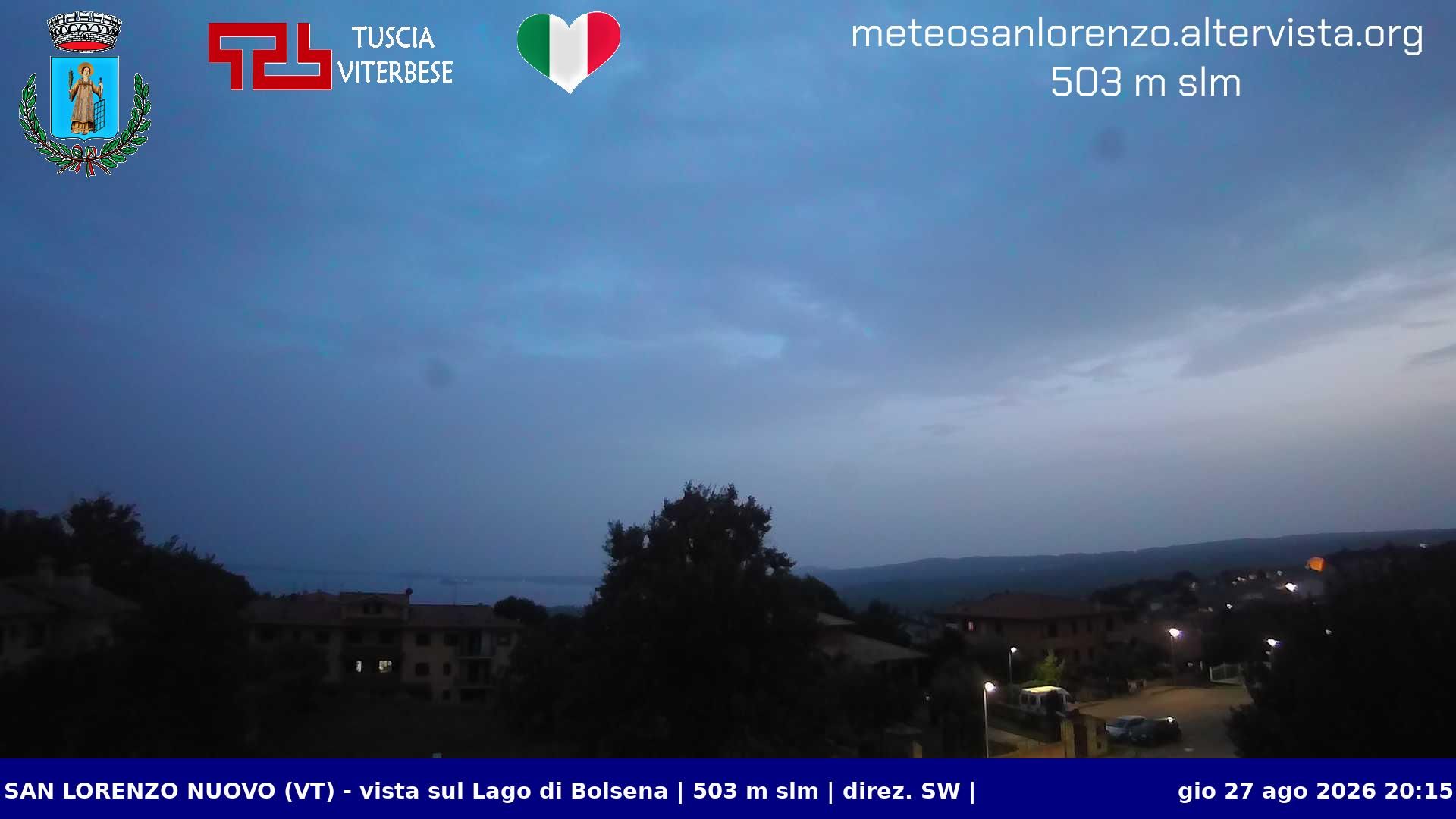 Traffic Cam San Lorenzo Nuovo: vista Lago di Bolsena