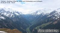 Dernière vue de jour à partir de Außerrettenbach: Gamshütte − Zillertal − Blick nach Südosten zum Tristner