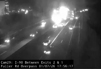 Traffic Cam Dunes › West: I-90 WB Between Exits 2 and 1 (Fuller Road overpass)