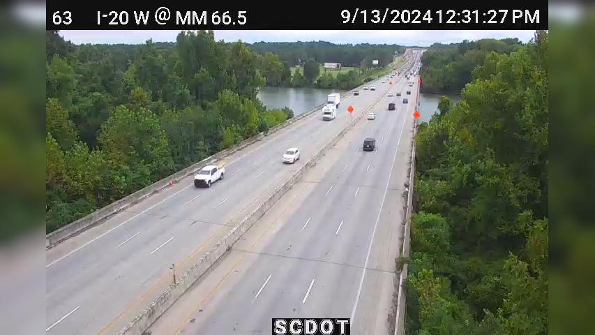 Traffic Cam Munster: I-20 W @ MM 66.5 (Broad River Bridge)