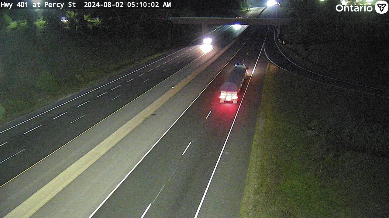 Traffic Cam Cramahe: Highway 401 at Percy