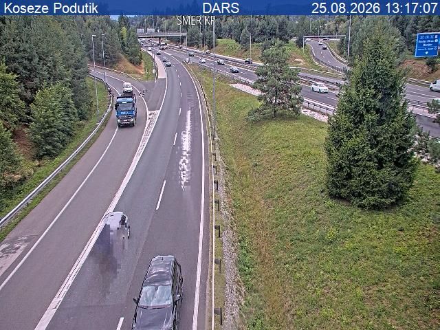 Traffic Cam Koseze: H3, Ljubljana - severna obvoznica, odsek - Dravlje