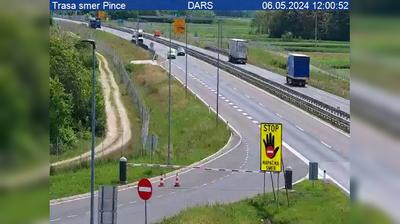 Zadnja slika ob 12h: Avtocesta Maribor - Lendava, razcep Dolga vas