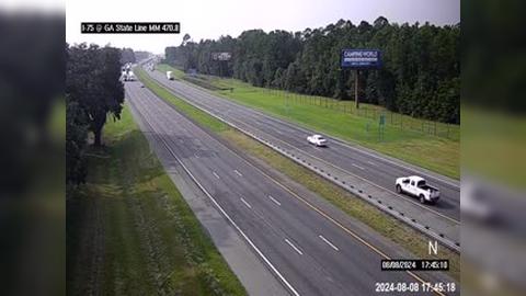 Traffic Cam Melrose: I-75 @ MM 470.8 - GA State Line