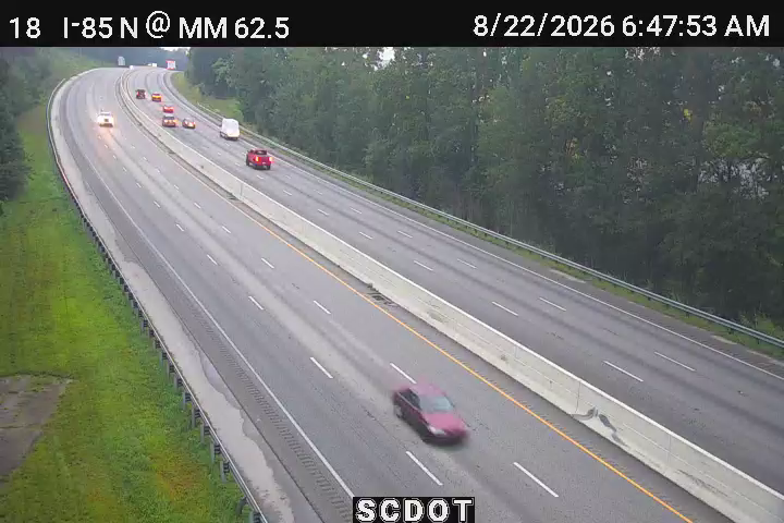 Traffic Cam Startex: I-85 N @ MM 62.5