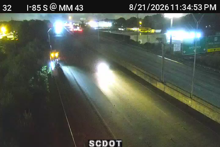 Traffic Cam Gantt: I-85 S @ MM 42.5