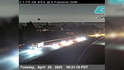 Traffic Cam Chula Vista › South: C170) I-805: East Palomar DAR