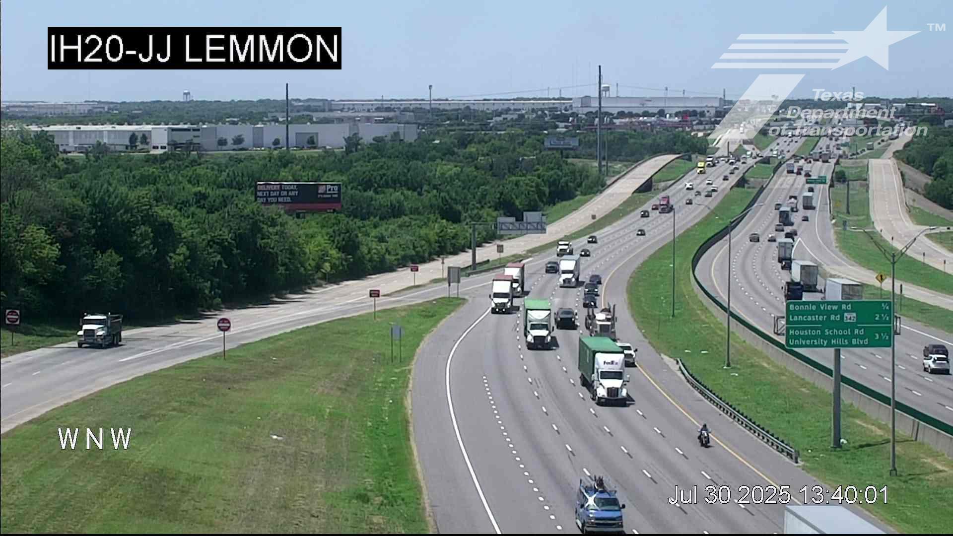 Traffic Cam Dallas › East: I-20 @ JJ Lemmon