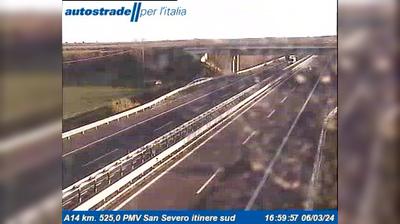 Preview delle webcam di San Severo: A14 km. 525,0 PMV - itinere sud