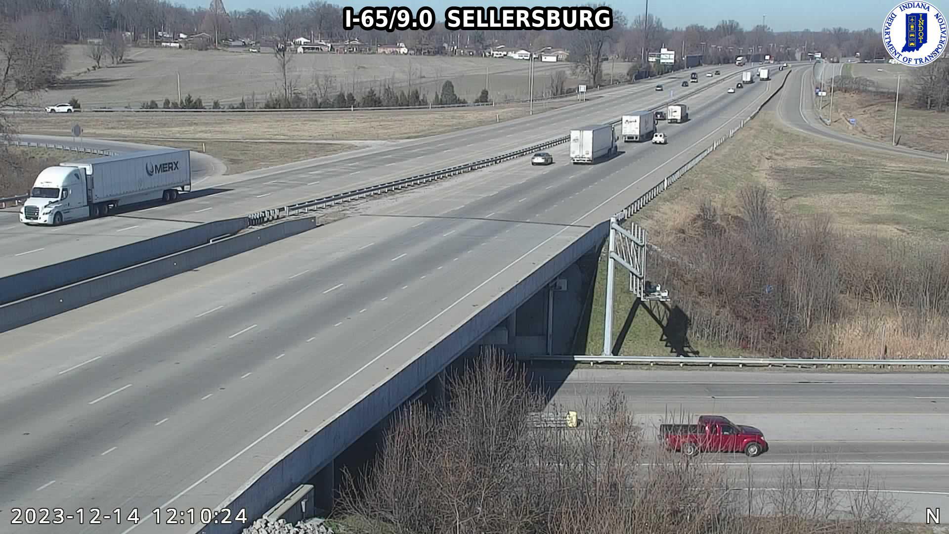 Traffic Cam Sellersburg: I-65: I-65/9.0 - I-65/9.0
