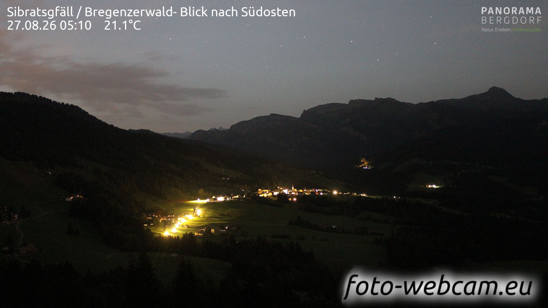 Traffic Cam Sibratsgfall: Bregenzerwald- Blick nach Südosten