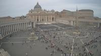 Last daylight view from Borgo: Vatican City State, Saint Peter's Square