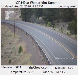 Traffic Cam Lakeview: ORE140 at Warner Mtn Summit