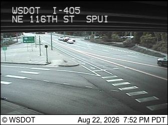 Traffic Cam Kirkland: I-405 at MP 19.8: NE 116th St, SPUI