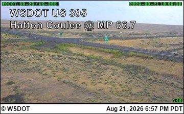 Traffic Cam Hatton: US 395 at MP 66.7: SR 26 Interchange - Coulee