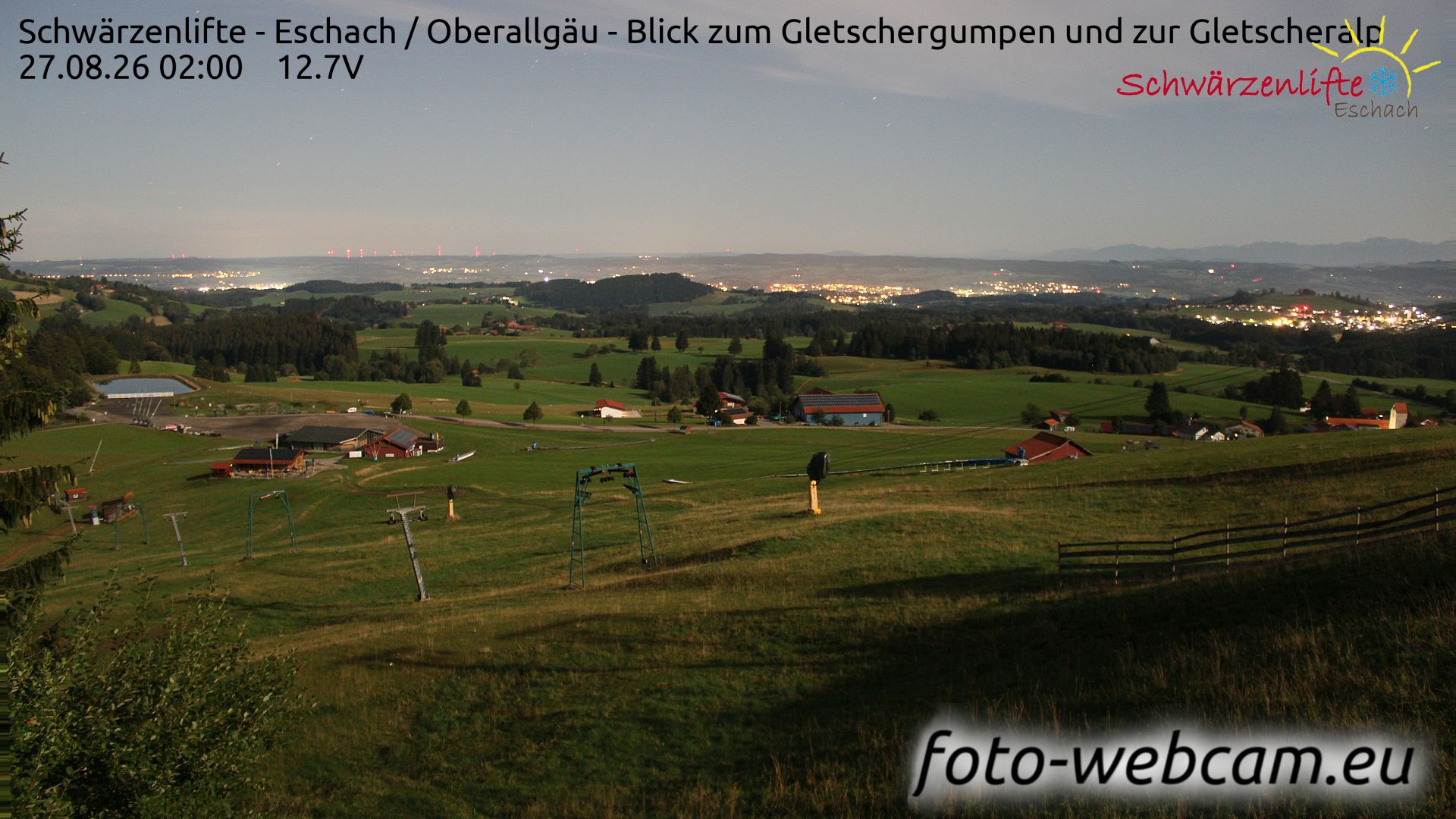 Traffic Cam Buchenberg: Schwärzenlifte - Eschach - Oberallgäu - Blick zum Gletschergumpen und zur Gletscheralp