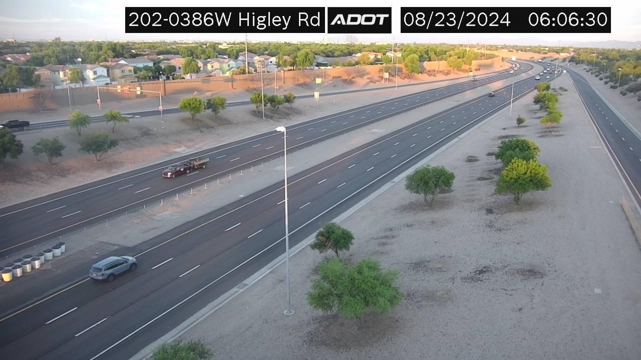 Traffic Cam Gilbert › West: SR-202 WB 38.60 @Higley Rd