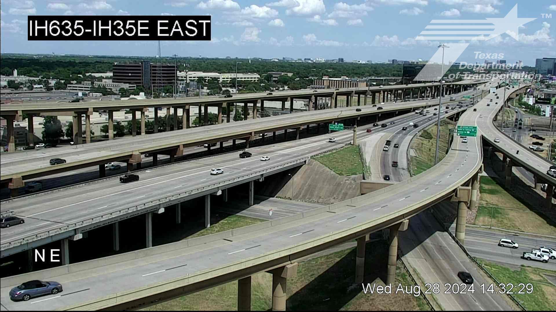 Traffic Cam Dallas › East: I-635 @ I-35E East