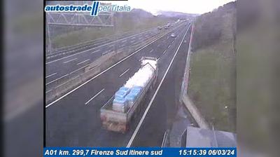 Preview delle webcam di Impruneta: A01 km. 299,7 Firenze Sud itinere sud