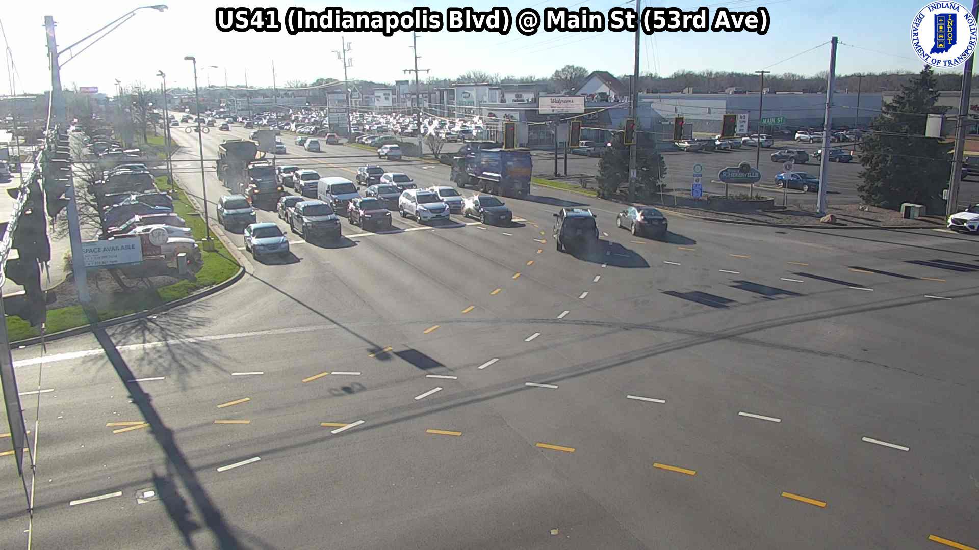 Traffic Cam Schererville: SIGNAL: US41 (Indianapolis Blvd) @ Main St (53rd Ave