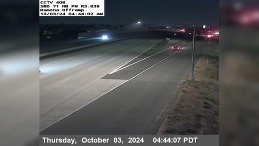 Traffic Cam Chino Hills › North: SR-71 : (408) Ramona Offramp