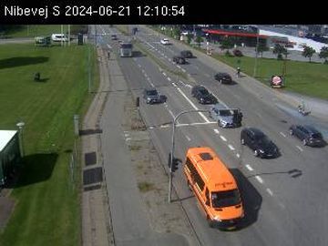 Traffic Cam Aalborg: Hobrovej Ecke Nibevej, Richtung Süd