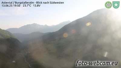 Mortschach: Astental - Burgstalleralm - Blick nach Südwesten