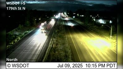 Traffic Cam Baker: I-5 at MP 9.7: N of 179th St