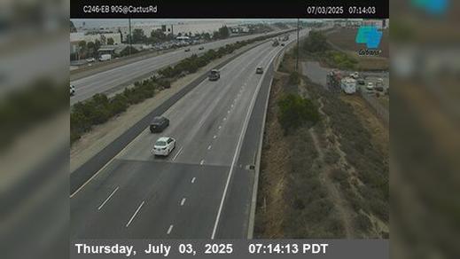 Traffic Cam San Diego › East: C246) I-905 : West of Britannia Road