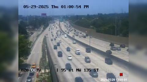 Traffic Cam North Miami: I-95 at Opa Locka Boulevard