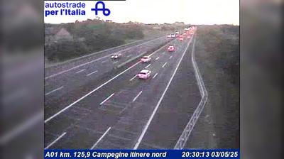 Preview delle webcam di Caprara: A01 km. 125,9 Campegine itinere nord