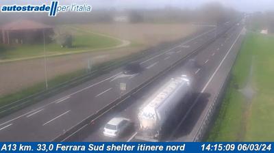 Preview delle webcam di Poggio Renatico: A13 km. 33,0 Ferrara Sud shelter itinere nord